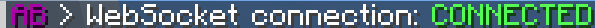 Bridge status showing WebSocket connection connected